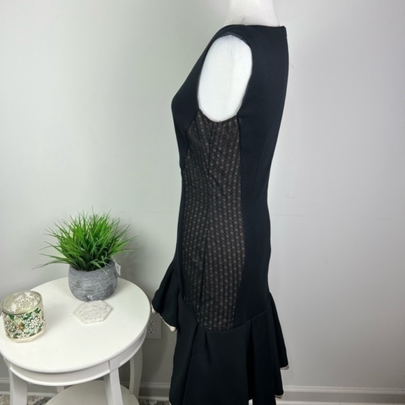 Antonio Berardi Dress Womens size 8 Black Ruffled Modal Jersey - Picture 7 of 12